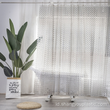 Tahan Air PEVA 3D Kustom Shower Curtain Liner